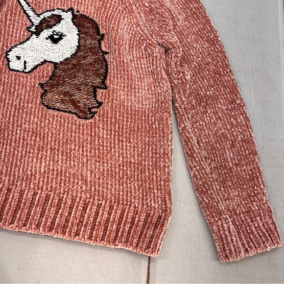 Btween Unicorn Sequin Velour Knit Sweater SIZE 8 - Picture 4 of 17